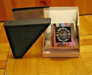 【送料無料】ladies wristwatch large square front inset circular watch quartz movement