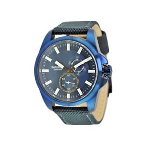 【送料無料】orologio solo tempo hammer dakar h3c38g cassa acciaio pvd blu cinturino in pelle