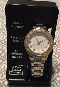 【貨物輸送無料】womans quartz accuracy watch adjustable bracelet cristal accent fashion jewelry 腕時計-男女兼用腕時計