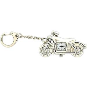 【送料無料】park lane silver tone motorbike keychain watch plkr09|hokushin