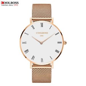【送料無料】rose gold casual quartz watch women watches metal mesh stainless steel dress|hokushin