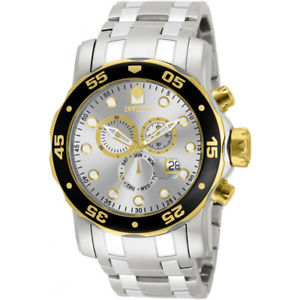 【送料無料】invicta pro diver 80040 stainless steel chronograph watch