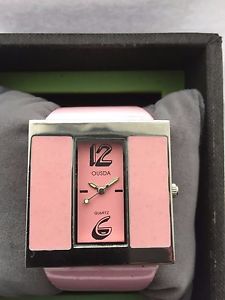 【送料無料】womens ousda pink fashion analogue quartz jumbo watch 39 mm case with strap｜hokushin 12,565円