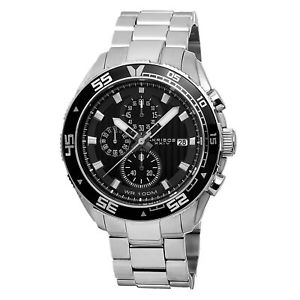 【送料無料】mens akribos xxiv ak646ssb quartz chronograph silvertone stainless steel watch