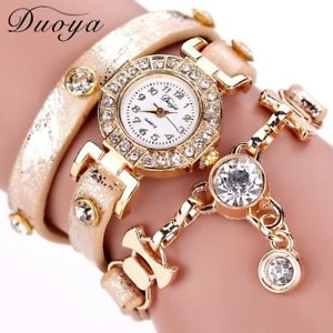 【貨物輸送無料】duoya women watches gemstone  luxury bracelet watches dress women dress fashi 腕時計-男女兼用腕時計