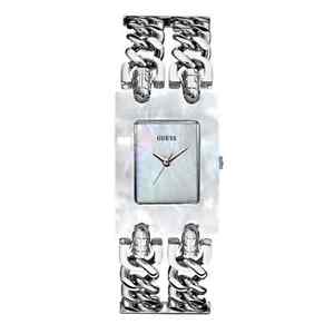 【送料無料】 guess mod marble lady ss silver chain bracelet watch w0061l1 u0061l1 mop nwt｜hokushin