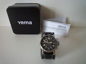 【送料無料】neues angebotmontre yema ya 553 tout acier bracelet cuir