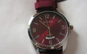 【送料無料】montre mixte skyline couleur bordeaux neuf