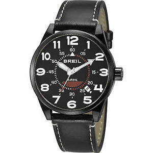 【送料無料】orologio breil flight control uomo tw1382 pelle nera nera oversize watch nuovo