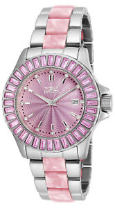【送料無料】invicta 18875 ladys crystal bezel steel amp; plastic bracelet watch｜hokushin