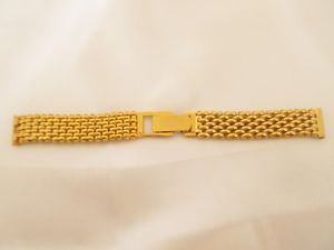 【貨物輸送無料】gold tone rice grain 16粍 watch strap  adjustable  clasp 腕時計-男女兼用腕時計
