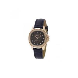 【送料無料】orologio donna liu jo luxury maya tlj654 pelle blu ros swarovski marrone｜hokushin