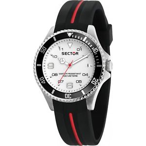 【送料無料】orologio sector 230 r3251161040 watch silicone nero uomo gomma wr 100m data
