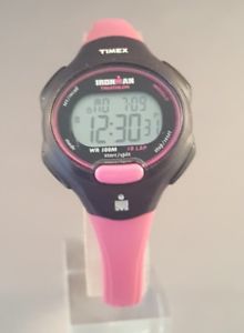 【送料無料】timex womens 10lap ironman pink resin watch alarm indiglo chrono|hokushin