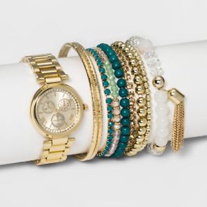 【送料無料】women&rsquo;s metal pearl watch sets｜hokushin