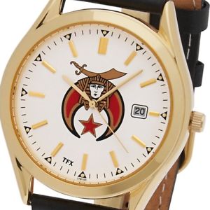 【送料無料】mens gold plated tfx by bulova freemason masonic shriner mason watch