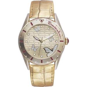 【送料無料】orologio donna braccialini brd 4011co pelle gold dorato farfalle glitter｜hokushin