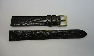 【送料無料】bracelet montre en crocodile marron grain rond de marque camille fournet t14 mm