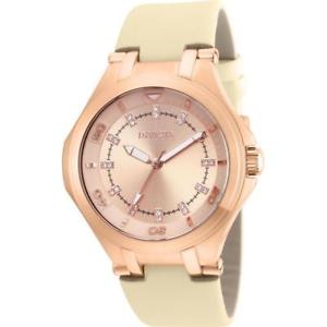 【送料無料】invicta wildflower 21761 womens round rose gold tone analog shantung watch 22,185円