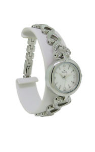 【送料無料】bulova 96x114 womens round mother of pearl swarovski crystal heart analog watch