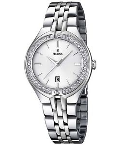 【送料無料】festina mademoiselle quartz watch stainless steel silver women