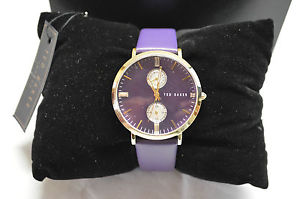 【送料無料】 195 ted baker london purple round watch gold plated pvd 10024714