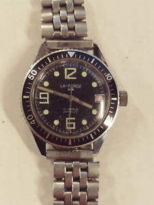 【送料無料】vintage laforge ww calendar 17 jewels mens divers wristwatch for restoration