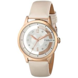 【送料無料】stuhrling winchester 946l womens 36mm white calfskin krysterna watch 946l02