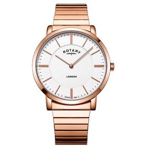 【送料無料】rotary gb0276702 rose gold tone london expandable wristwatch