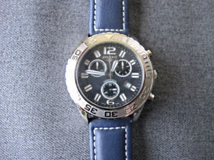 【送料無料】very gently used justex swiss sportline chronograph watch working properly