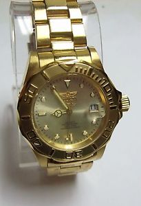 【送料無料】invicta gold plated 600 ft professional diver automatic watch 21 jewels
