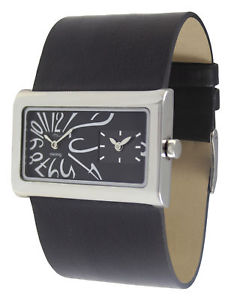 無料長期保証 送料無料 Moog Paris Montre Femme Avec Cadran Noir Bracelet Noir En Cuir Vritable 人気絶頂 Direct Axis Net