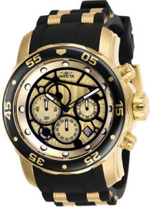 【送料無料】25709 invicta mens pro diver chrono 100m goldplated s steel silicone watch 23,345円
