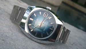 【送料無料】vintage 1970&acute;s nos helbi automatic swiss made turtle date watch｜hokushin