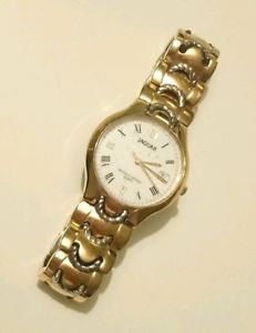 【送料無料】mens gold plated jaguar watch