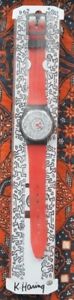 【送料無料】keith haring watch  running time  in box   neu  ungetragen top