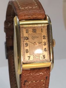 【送料無料】rare vintage bifora 1920’s german tank art deco watch cal 2030 15 jewels plated