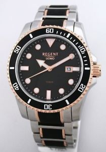 【送料無料】massive regent uomo steel herrenuhr   10 bar wr  neu uvp 168,00 eur
