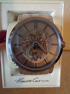 【送料無料】kenneth cole york watch, mens automatic stainless steel bracelet 44mmkc9235