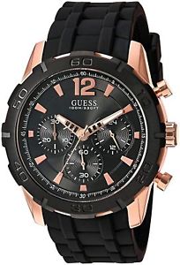 【送料無料】guess mens u0864g2 sporty rosegold stainless steel multifunction watch