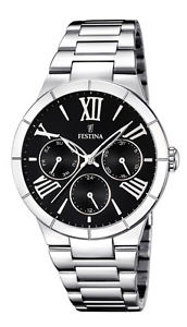 【送料無料】festina f167162 elegante damenuhr edelstahl multifunktion neu