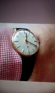 【送料無料】vintage mens swiss emperor gold plated watch centre seconds immaculate work con