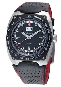 【送料無料】swiss military calibre mens 06411304007 challenger leather date watch