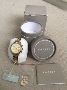 【送料無料】radley women’s gold chronograph watch ry4118 discontinued excellent condition