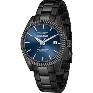 【貨物輸送無料】orologio sector 240 r3253240008 uomo watch acciaio nero blu 48 粍  nuovo