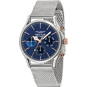 【貨物輸送無料】orologio sector 660 r3253517009 uomo watch maglia milanese blu multifunzione