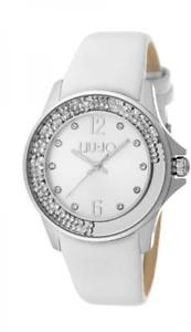 【貨物輸送無料】orologio donna liu jo luxury dancing tlj1154 vera pelle bianco swarovski lady