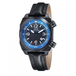 【貨物輸送無料】orologio uomo avi8 hawker harrier ii av400504 pelle nero blu sub 50mt