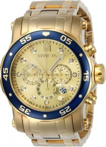【送料無料】invicta mens pro diver quartz chronograph stainless steel 200m watch 23669