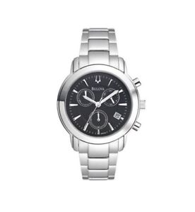 【貨物輸送無料】bulova mens 96b199 stainless steel chronograph watch